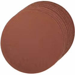Assortiment de 10 disques abrasifs autocollants de 150 mm Comprend : - 2 disques en grain 60 - 4 disques en grain 80 - 4 disq ...