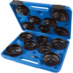 Kit de cloches pour filtres à huile Douilles en forme de cloches en acier chrome-vanadium avec fini oxydé et noirci antirouil ...