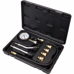 Kit de test de compression pour moteur essence Pour bougies de M10, M12, M14, M18 Manomètre facile à lire avec plage de mesur ...