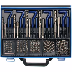 Coffret de 5 dimensions de kits de pose de filets rapportés type HELICOIL Contient pour chaque dimension M6 M8 M10 M12 M14: 1 ...
