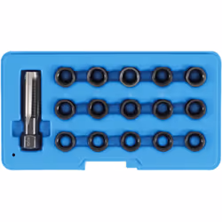 Kit spécial réparation de filetage de bougie M14 x 1,25 mm Coffret 16 pièces 1 x taraud pour culots filetées M14, acier HSS-G ...