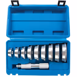 Description générale Le kit d'outils de montage de roulements et de joints est un ensemble de 10 pièces en aluminium, conçu p ...