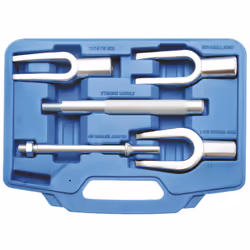 Coffret arrache extracteur de rotules polyvalent Comprend : - 3 fourches Ecartement des fourches : 17,4 - 23,8 - 28,5 mm - 1  ...