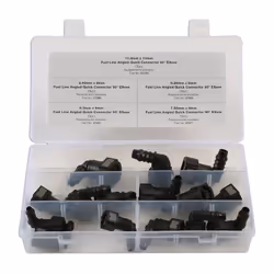 Assortiment de connecteurs rapides à 90 de conduite de carburant Assortiment de raccords de carburant angulés Contient 3 pcs ...