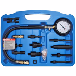 COMPRESSIOMETRE PROFESSIONNEL POUR MOTEUR DIESEL Utilisation universelle grâce au nombreux adaptateurs (bougies et accessoire ...