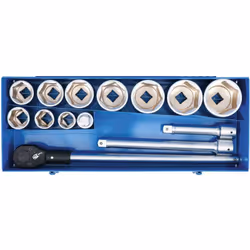 DOUILLES PL 6 PANS, CARRE DE 1 COFFRET DOUILLES ET ACCESSOIRESMarque BGS TECHNIC Spécialement pour utilisation dans l'agricul ...