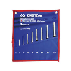 Jeu de chasse goupilles king tony 9 pieces de 2 à 14 mm pro