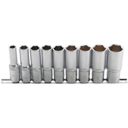 Bgs Technic - Jeu de 9 douilles 6 pans bgs longues, profondes, 10 a 24 mm carre 1/2