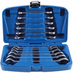 Jeu de 12 Clés mixtes BGS à cliquet Cliquet à denture fine, 72 Dents Angle de reprise de 5 Parfaitement adaptées au travail d ...