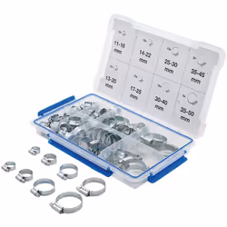 Colliers de durite bande pleine Assortiment de différents colliers pour le maintien de vos durites de refroidissement, carbur ...