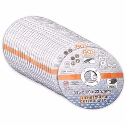 DISQUES PLATS A TRONCONNER L'ACIER et L'INOX Dimensions : 115 x 1.0 x 22.2 Disque exceptionnellement fin pour une coupe préci ...
