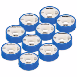 Lot de 10 rubans d'étanchéité PTFE blancs 12 mm Permet de créer un joint d'étanchéité lors de l'installation de conduites d'e ...