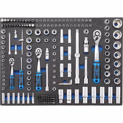 Bgs Technic - Jeu douilles, embouts et cliquets bgs en insert de servante 192 pcs