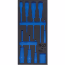Insert de servante d'atelier vide pour tournevis. Insert en mousse robuste de très bonne qualité. Dimensions : 189 x 408 x 32 ...