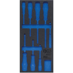Bgs Technic - Insert de servante 1/3 jeu 8 tournevis isoles vide