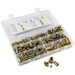 JBM - Assortiment de 235 inserts filetes acier zingue bichromate m3 à m12
