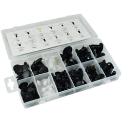 JBM - Assortiment clips en plastique universel coffret 128 pieces