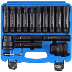 Embouts et douilles à choc Torx T, Torx E et 6 Pans mâle étendue de la livraison : 5 embouts, entraînement six pans extérieur ...
