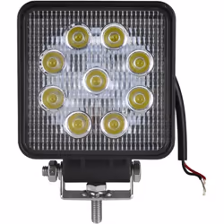 Phare de travail 9 LEDs. Projecteur carré à lumière diffuse. Phare de travail pour tracteurs, engins agricoles, 4×4, bateaux, ...