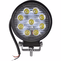 Phare de travail 9 LEDs. Projecteur rond à lumière diffuse. Phare de travail pour tracteurs, engins agricoles, 4×4, bateaux,  ...