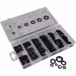 Rondelles de blocage à griffes pour axe lisse de M3 à M12 Assortiment de rondelles métriques type Starlock avec dents intérie ...