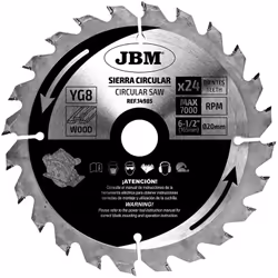 Lame à bois 165 mm pour scie circulaire. Vitesse max.: 7000 tr/min. Dimensions du disque: 165 x 20 mm Diamètre : 165 mmAlésag ...