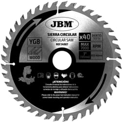 JBM - Lame de scie circulaire 40 dents, lame 185 mm à bois