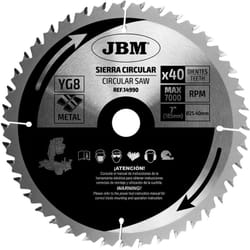 JBM - Lame de scie circulaire 40 dents, lame 185 mm à mÉtal