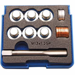 Coffret de réparation de bouchons de vidange de 12 mm. Pour diamètre original de M12 x 1.25 Re-filetage à 13 x 1.25 Pour remp ...