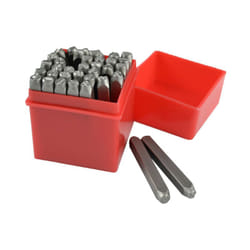 JBM - Jeu de 36 pieces, poincons de lettres et chiffres a frapper 5 mm