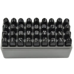 JBM - Jeu de 36 pieces, poincons de lettres et chiffres a frapper 8 mm