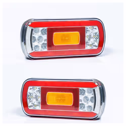 Description générale Feu arrière universel à LED, comprenant un lot de 2 feux (gauche et droit) avec 6 fonctions pour une vis ...