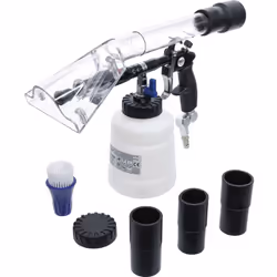 Pistolet pneumatique de nettoyage avec brosse et accessoire d'aspiration - 7 pièces Dispositif combiné avec un pistolet de ne ...