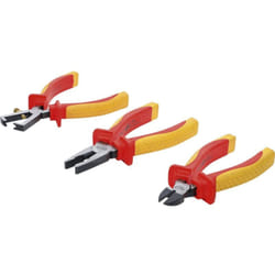 Bgs Technic - Jeu 3 pinces isolees vde bgs (coupante, a denuder, universelle)