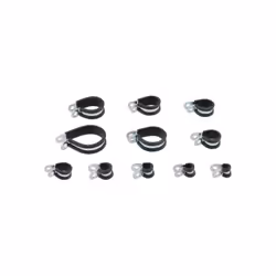 Serre-câbles, Clips en P assortis doublés de caoutchouc - 60 pcs Collier en forme de P pour la mise en place de faisceaux de  ...