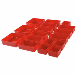 Compartiments de rangement en plastique pour servante d'atelier - 17 pièces Set approprié pour le rangement de petites pièces ...