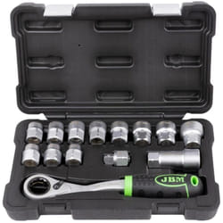 Coffret douilles debouchees traversantes 1/2 - 13 a 27 mm