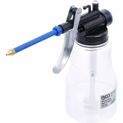 Burette à huile avec récipient plastique Spécialement adapté pour la lubrification de tous les outils pneumatiques. Idéale ég ...