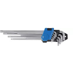 Jeu de 9 cles allen torx bgs extra longues et courtes, t10 a t50