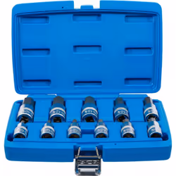 Coffret de douilles 1/2 à embout 6 pans en pouces de 7/32 - 13/16 Dimensions : 7/32 - 1/4 - 9/32 - 5/16 - 3/8 - 15/32 - 9/16  ...
