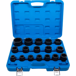 Coffret de douilles à choc carré 3/4 (19,05 mm) Convient pour cliquet et clé à choc. Carré d'entrainement en 3/4 . Douilles a ...
