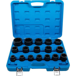 Douilles a choc 6 pans 19 à 55 mm carre 3/4 - coffret bgs 17 pcs