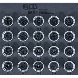 Jeu de douilles Bgs Technic pour ecrou antivol jantes vag 541-560