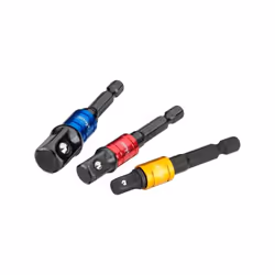 Porte douilles pour visseuse avec carré de 1/4 , 3/8 et 1/2 Jeu de 3 adaptateurs : - un adaptateur de 65 mm avec entraînement ...