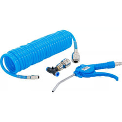 Bgs Technic - Soufflette pneumatique avec tuyau air spirale et connecteur en t