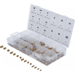Bgs Technic - Assortiment 330 inserts filetes en laiton m2/m3/m4/m5 pour plastiques