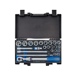 Coffret douilles 1/2 6 pans metrique avec accessoires pro - 24 pcs