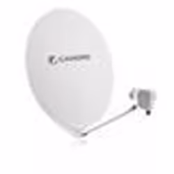 Parabole Satellite - CAHORS - SMC 80CM - Fibre Composite - LNB Single - Blanche