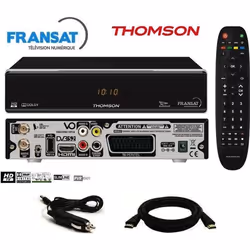 Décodeur TNT Satellite - THOMSON - THS805 HD - Carte Fransat - Câble 12V - Câble HDMI Offert