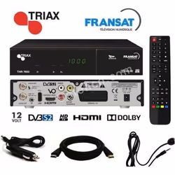 Récepteur satellite - TRIAX - THR 7600 HD - 12V - Carte FRANSAT - HDMI 2M